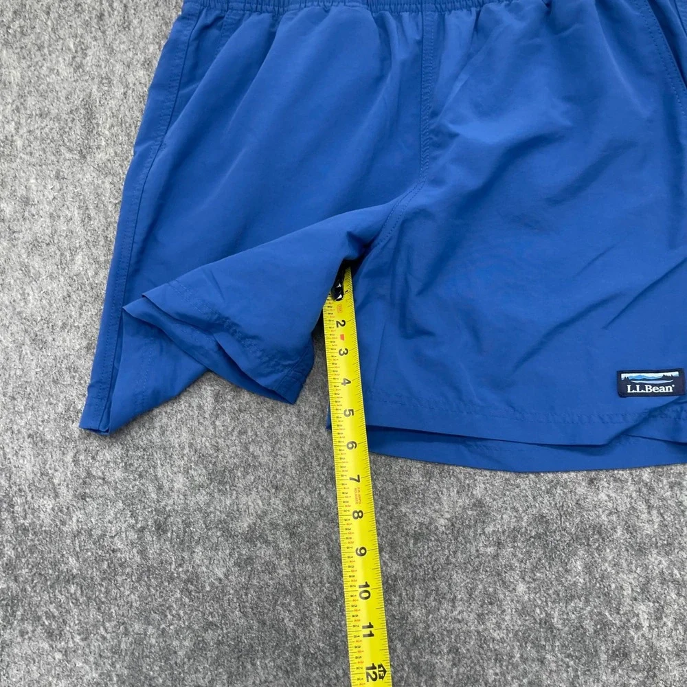 LL Bean Supplex Shorts Mens Medium Blue Mesh Lined Swim Trunks